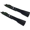 perfektGarten 2 lame per pacciamatura per tosaerba da 53 cm, compatibile con John Deere: 14PT, 14PZ, 14SB, 14SC, 14SE, 14SS, 14ST, argento: 14SX, 14SZ