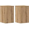 vidaXL Supporti per Piante 2 pz Rovere 30x30x50 cm in Multistrato, Supporto per Fiori, Porta Fiori, Supporto per Piante da Interno, Porta Piante