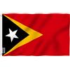 ANLEY Fly Breeze 3x5 piedi Bandiera Timor Est - Resistente ai colori chiari e UV Fade - Header in tela e doppia cucitura - Timor-Leste Bandiere Poliestere con passacavi in ottone 3 X 5 FT