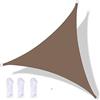 Yaoyi, tenda parasole triangolare, impermeabile, protezione dai raggi UV, per giardino, terrazza, cortile, feste, con corda (3 x 3 m, marrone)