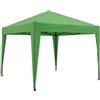 FRANKYSTAR Gazebo da giardino 3x3 pieghevole con Telo in PVC 220 gr/mq + Telaio in acciaio + Picchetti e borsa per il trasporto. Gazebo 3x3 automatico per fiere e mercati. Disponibile in bianco, blu e verde.