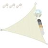 Sol Royal Tenda a Vela Ombreggiante Triangolare 2x2x2 m HDPE SolVision HS9 - Vele Parasole da Giardino Traspirante Protezione Parasole e Raggi UV - Tendone Tende Crema 200x200x200cm
