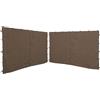 QUICK STAR 2 pannelli laterali con cerniera 250 x 192 cm, 350 x 192 cm, per gazebo Nizza, 3 x 4 m, parete laterale tortora RAL 7006