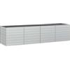 vidaXL Letto Rialzato Giardino 320x80x77 cm in Acciaio Zincato Argento