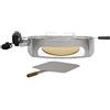 BBQ-TORO Set di Anelli per Pizza con spiedo per griglia (Si Adatta alla Serie Weber Q200 / Q2000) | Inserto per Pizza e spiedo Rotante | Girarrosto con Motore ed Elemento per Pizza