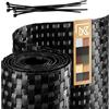 KADAX Nastro per Recinzione in Resina Technorattan, 19 x 255 cm, 10 Colori, Strisce di Protezione per la Privacy, Rullo per la Privacy, Protezione dal Vento per balconi, Colore: Nero