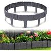 Aufun Bordo Prato Effetto Pietra 2,5 m bordura da giardino in polipropilene, Bordo Prato Palizzata per aiuola palizzata decorativa da giardino, 1 elemento 25x23x1 cm(10 Pezzi, antracite)