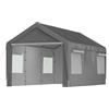 Luscriate Tenda da garage per auto, moto, barca e dispositivi (grigio, 3 x 6 m)