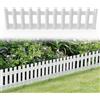 FIVMEN Bordo per prato in plastica 43x12 cm, recinzione per aiuola, delimitazione con chiodi a terra, recinzione flessibile per aiuola, recinto per giardino, 6 pezzi, bianco