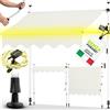 tillvex Tenda da Sole a Bracci con Manovella | Protezione Balcone, Regolabile, Senza Forare, a Manovella | Tenda resistente per Esterno ai raggi UV e regolabile in Altezza (400cm, Beige con LED)