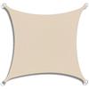 Hiseng Tenda a Vela Ombreggiante Impermeabile Quadrato, Rettangolo Vele Parasole da Giardino Protezione Raggi UV 95% Telo Ombreggiante Terrazzo Telo Ombra Tenda da Sole (Beige,2.5x2.5m)