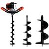 GT GARDEN Trivella a Scoppio 52 cm3, 3 CV con 3 Punte (100, 200 e 300 mm)