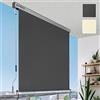 Sol Royal Tenda da sole verticale idrorepellente per terrazza balcone | 180x250cm antracite protezione per la privacy con manovella rimovibile giardino frangisole frangivista terrazzo MS5
