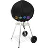 Rzspher Copertura per barbecue resistente alle intemperie, 50 x 46 cm, in tessuto Oxford 210D, rotonda, per barbecue a sfera, design Easy Take Off