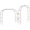 MISNODE Arco da giardino per matrimonio, pergolato in metallo, larghezza 1.9 m x altezza 2 m, larghezza 1.4 m x altezza 2.4 m, assemblare liberamente 2 dimensioni, pergolato decorativo