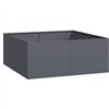 vidaXL Fioriera Antracite 100x100x40 cm in Acciaio, Vaso per Piante, Supporto per Piante, Letto rialzato, Supporto per fioriera, Vassoio per Piante