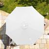 Generico Telo Ombrellone Ricambio 6/8Stecche Telo di Ricambio per Ombrellone 200/250/270/300cm Copertura Ombrellone da Giardino Anti-Ultravioletto Copertura Tessuto di Ricambio(White,270cm/6Ribs)