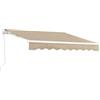 [en.casa] Tenda da Sole a Muro con Bracci Estensibili e Manovella 350 x 250 cm (LxP) Tettuccio Parasole con Protezione Raggi UV per Balconi Terrazze Vetrine - Beige