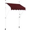 RELAX4LIFE Tenda da Sole per Esterno con Morsetto senza Forare, Telaio Telescopico, Telo Anti-UV, Altezza e Inclinazione Regolabile, Ideale per Balcone e Terrazzo (Rosso, 150x175cm)