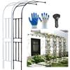 Generic Arco da Giardino su metà Lato, Arco Metallo da Giardino per Rampicanti, Archetto con Rose, Traliccio Arbor Matrimoni Supporto Fiori, Sostegno Pergolato(White,1.5M*2.4m/4.9FT*7.8FT)