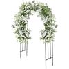 SICHENSH Griglia per piante rampicanti, arco per rose in metallo, robusto arco per piante rampicanti, piante rampicanti, arco, per la coltivazione di piante rampicanti, ortaggi e fiori (240 x 150 x 40