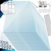KESSER® Pannelli alveolari in policarbonato 4mm | 10,25 m² Lastra alveolare - 121x60,5 cm | 50x Clips + 50x Z-Clips | Lastra alveolare per serre Lastra resistente ai raggi UV per serre orticole