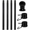 Generic Pole Bandiera - Supporto per estesibile in Acciaio Inossidabile, Porta Banner Elegante | Punpole telescopico Esterno da 25 Piedi con Clip girevoli, Kit di Bandiera Forte per Un Campo da Golf