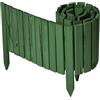 Garronda Rollborder Recinzione in legno flessibile 200 x 30 cm bordatura giardino bordura per aiuola staccionata in legno cordolo Decorazione da frutteti Palizzata GD-0149 Verde Scuro