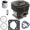 Luxuyvarna Kit pistone cilindro da 34 mm compatibile con soffiatore per foglie Husqvarna 525BX 588 09 82-01