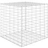 vidaXL Gabbione Letto Rialzato a Cubo in Filo di Acciaio 60x60x60 cm