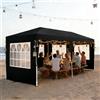 Aufun Gazebo pieghevole, 3 x 6 m, impermeabile, stabile, protezione UV con 6 pareti laterali, altezza regolabile, pop-up, tenda da giardino, gazebo da campeggio, per feste, festival, matrimoni, colore