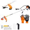 A.M.C. AMC Decespugliatore a scoppio multifunzione 2 in 1 a braccia con motore 2 tempi da 52cc professionale con testina e disco tre denti in acciaio tagliasiepi e bordo per fai da te o professionisti