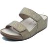 Valleverde V651Z Sandali da Donna con Doppio Cinturino Regolabile, Decorazione con Strass, Soffice Sottopiede In Pelle (Taupe, Sistema Taglie Calzature EU, Adulto, Donna, Numero, Media, 35)