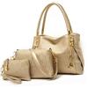 GALPADA Set 3 Pezzi Borse per Ragazze Oro in Pu Resistente, Design Tracolla e Mano Tasche per Cellulare e Cosmetici, per Uso Quotidiano Casual