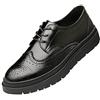 ShiFan Scarpe Brogue Uomo in Pelle PU Stringate Elegante Comode Festa Cerimonia Nero 39