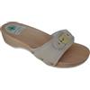 Sanital Light - Zoccolo in Legno Art. 100 - Tomaia Pelle Imbottita Beige - 100% Fatto in Italia (Beige, Sistema Taglie Calzature EU, Adulto, Numero, Media, 36)