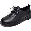 sekiueo Scarpe Oxford da Donna con Punta Liscia Stringate in Pelle Eleganti Piatte E Morbide per Lavoro E Passeggiate,Nero,39 EU