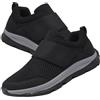 AEHO Pantofole Diabetiche Per Uomo Scarpe da Corsa Traspiranti in Rete Scarpe Extra-Large Per Piedi Gonfi Ciabatte Regolabili Per La Neuropatia Dolorosa Dei Piedi Degli Anziani,Nero,43/265mm