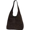 Genuine Leather AMBRA Moda WL818, pochette, borsa a tracolla, shopper, da donna, in vera pelle, Marrone (Dunkelbraun), X-Large