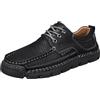 Generisch Mocassino, scarpe da uomo in pelle bassa, antiscivolo, comode, fatte a mano, suola morbida, ammortizzante, per attività all'aperto, corsa, casual, con lacci 38-48, marrone, 44
