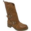 STILL Stivale Stivaletto Traforato Tacco Basso Comodo Moda Nero 40 Beige Camel