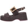 Lorenzo Mari Scarpe Donna Sandalo Tea in Pelle E Strass Testa Moro TEA04 Numero_38