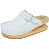 LUVER Clgjr127w - Zoccoli da donna a molla, bianco, 38 EU