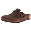 Birkenstock Classic Boston - Zoccoli Unisex per Adulti, Pelle oliata Habana, 37 EU