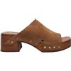 BATA Mule da Donna in Suede con Tacco 6 cm e Plateau