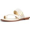 Michael Kors VERA - Sandali infradito piatti da donna, Vaniglia., 40 EU