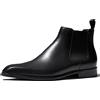 Generic Chelsea Stivali in PU Pelle Stivali Classici Stivaletti Uomo Slip on Stivali,Marrone,41 EU
