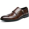 Webrosistol Mocassini da Uomo con Doppia Fibbia Ecopelle Classica Formali Scarpe Eleganti Casual Feste Matrimonio Mocassino Brogue