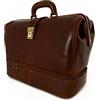 Dream Leather Bags Made in Italy Genuine Dream Leather Bags Borsa Medico Dottore In Vera Pelle Doppio Fondo Colore Marrone Prodotto Pelletteria Toscana Made in Italy