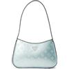 GUESS Arnela Top Zip Shoulder Bag Powder Blue Logo, Logo in polvere blu, Taglia unica